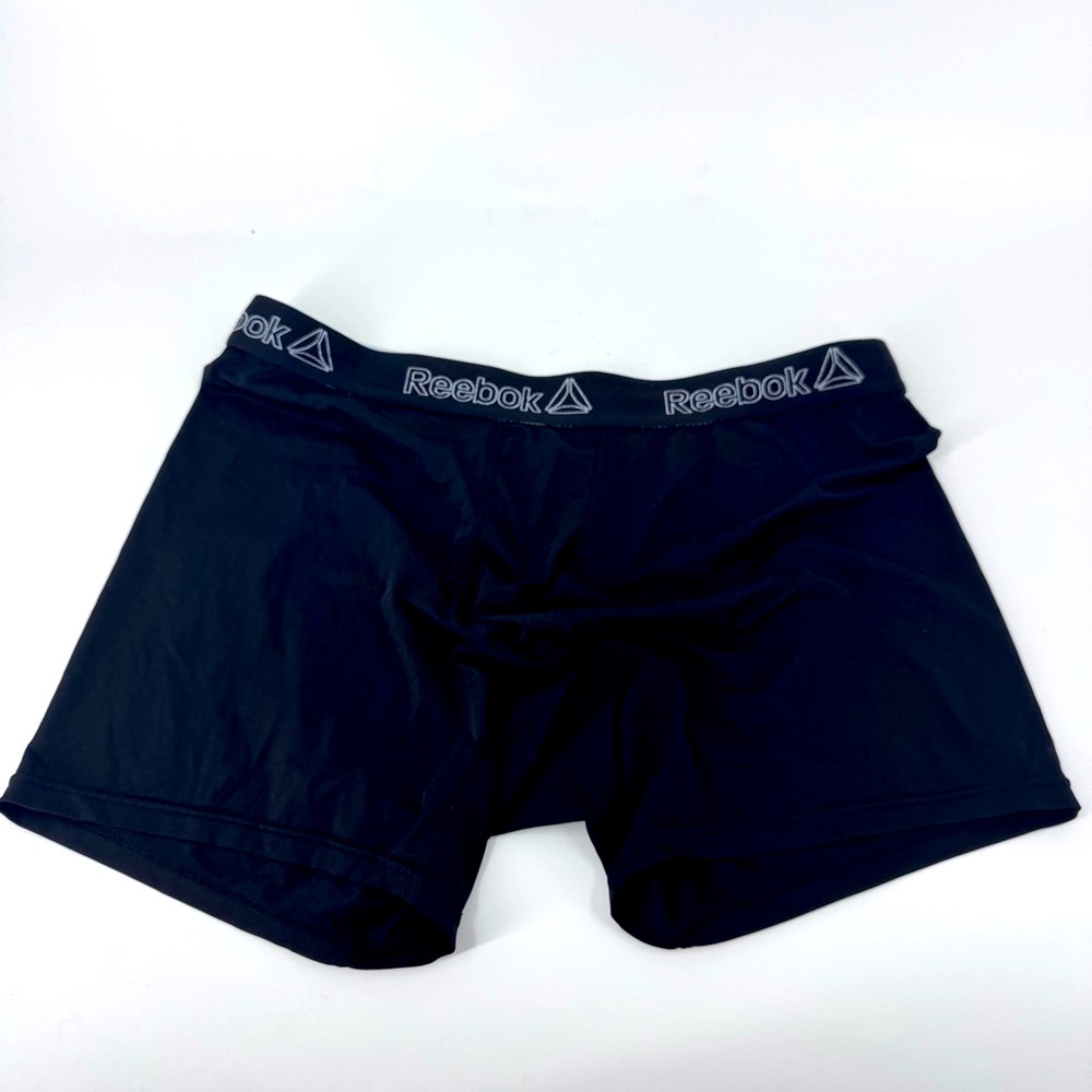 Reebok Men's Black Boxer Briefs with Logo Waistband‎